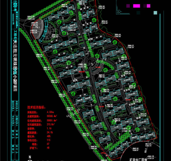 大连抱龙明珠居住小区CAD景观图纸
