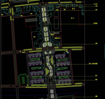 东明县县城街景详细规划CAD景观图纸