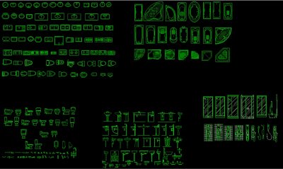 CAD洁具常用模块图片