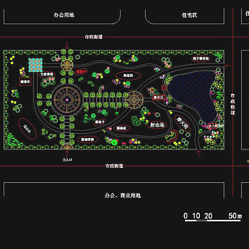 儿童公园规划CAD图3D模型