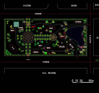 儿童公园规划CAD图3D模型