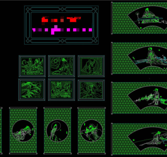 中国画CAD景观图纸