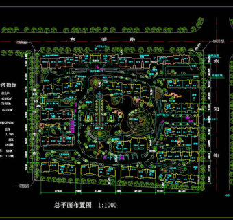 多层小区cad景观图稿