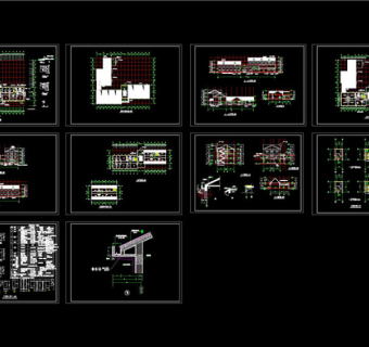 收费站及养护工区主楼建筑图CAD图纸