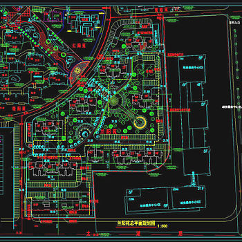 多层小区cad景观详图