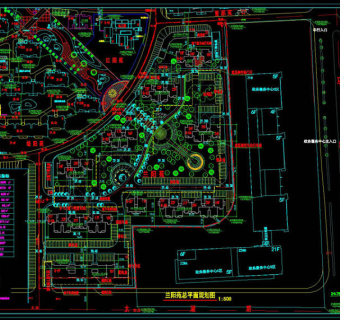 多层小区cad景观详图