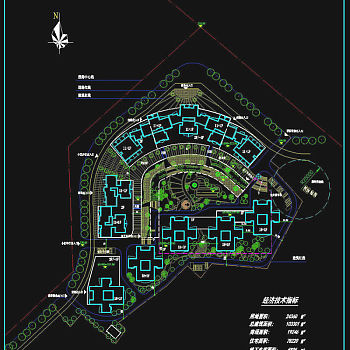 高层小区cad详图素材