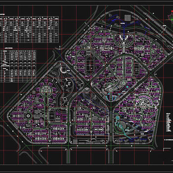 综合小区cad景观