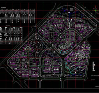 综合小区cad景观