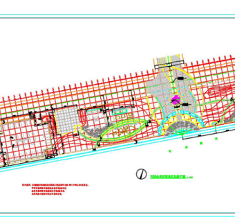 河滨放线平面CAD景观图纸