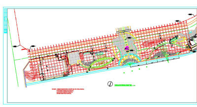 河滨放线平面CAD景观图纸