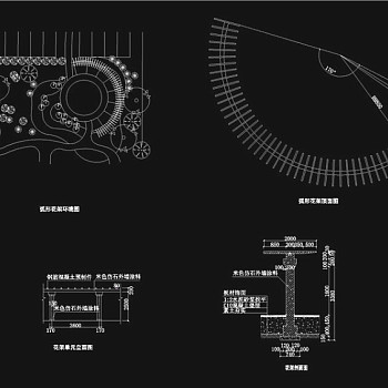 花架设计素材CAD景观图纸