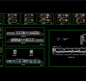 体育馆建筑图CAD图纸