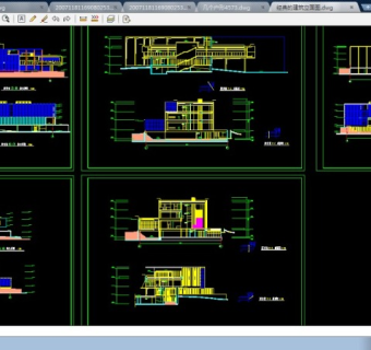 经典建筑立面cad设计图纸