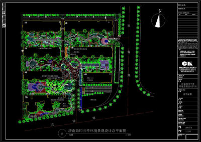 济南泉印兰亭总平面图CAD景观图纸