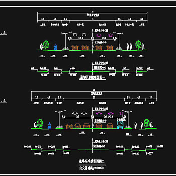 祈福寺路道路CAD景观图纸
