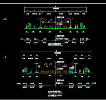 祈福寺路道路CAD景观图纸