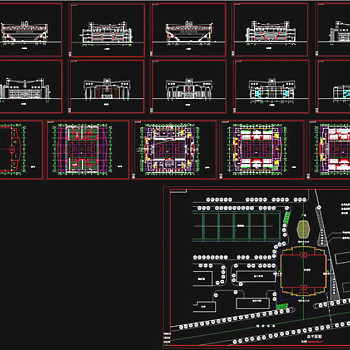 体育馆设计施工图CAD图纸