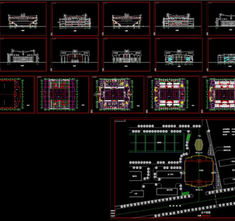 体育馆设计施工图CAD图纸