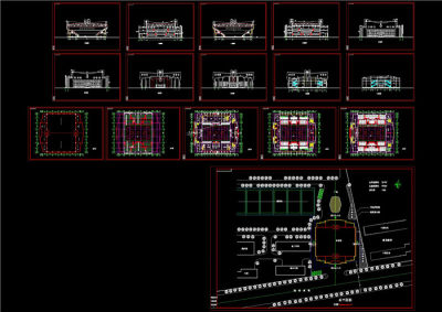 体育馆设计施工图CAD图纸