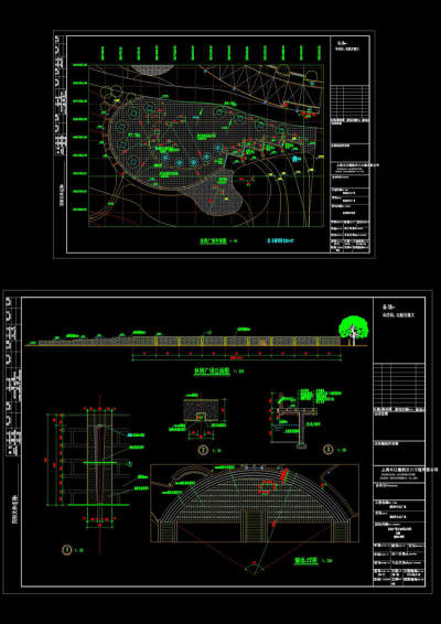 休闲广场cad景观图纸