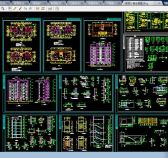 某小高层公寓全套cad设计图带效果图