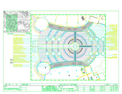 人形入口广场cad景观图纸