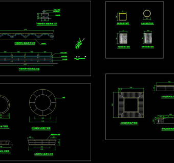 凳池cad细部景观