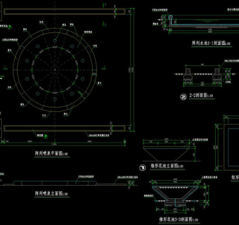 喷泉cad素材大样图