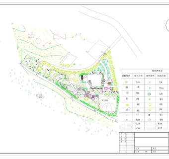 别墅庭院植物配置CAD图
