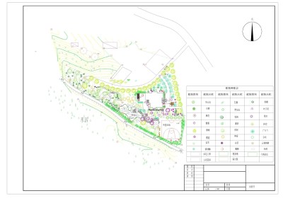 别墅庭院植物配置CAD图
