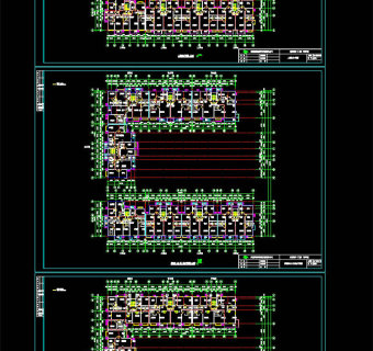 楼组合平面图施工CAD图纸