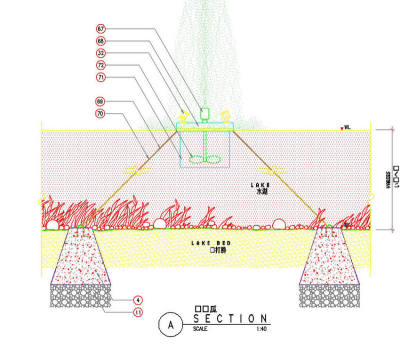 喷泉景观cad图纸