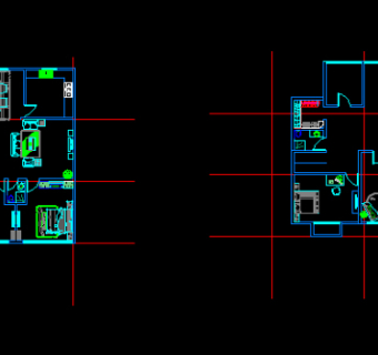 CAD别墅室内平面