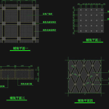 铺装cad景观细部图纸