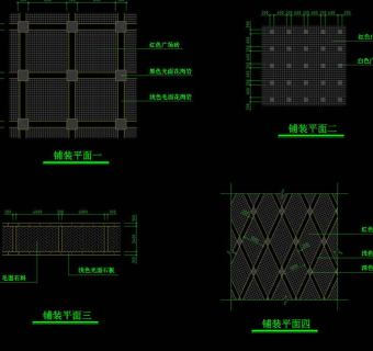 铺装cad景观细部图纸