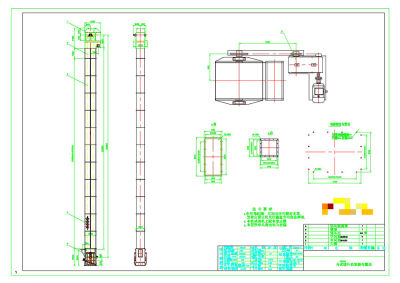 斗式提升机安装布置图CAD景观图纸