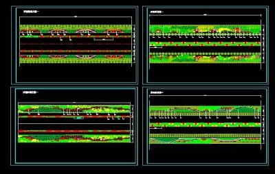 道路绿化设计图纸cad图纸