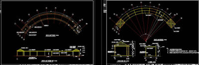 景观长廊cad图纸