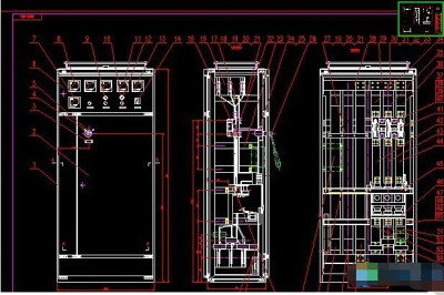 GGD型交流低压配电柜总装配CAD图纸3D模型