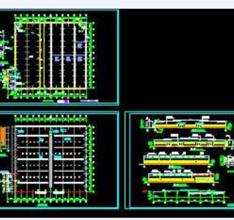 某轻钢厂房建筑设计图CAD施工图下载