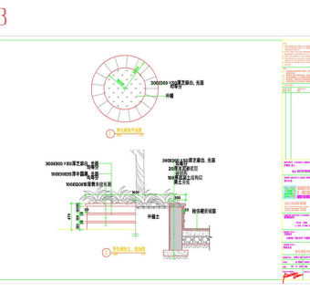 圆形树池CAD图纸