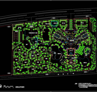 海南三亚度假景观cad图稿素材