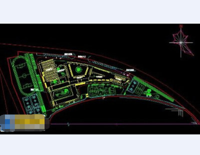 某中小学一体全套cad总平面施工图