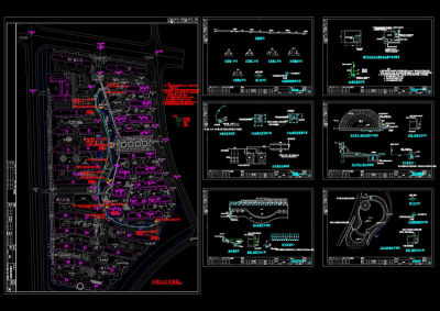 南昌某小区水景cad给排水设计图纸