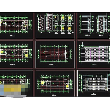 某中学教学楼cad建筑方案工程施工图