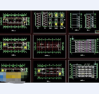 某中学教学楼cad建筑方案工程施工图