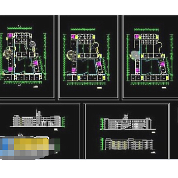 全套学校cad设计施工方案图纸