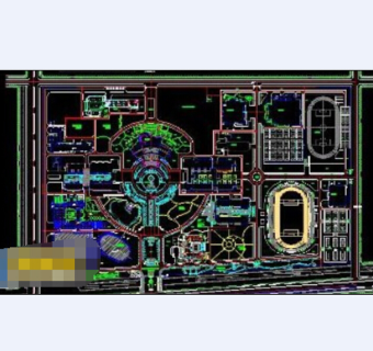 某大学高校cad规划施工图纸