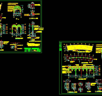 法式花架cad图纸